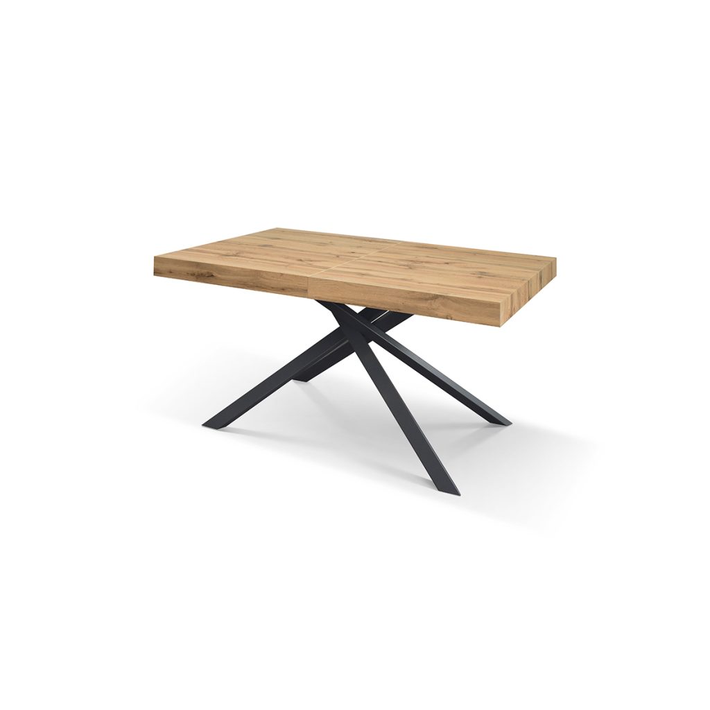 Tavolino Da Salotto Rettangolare In Marmo Sinterizzato – Gambe Incrociate In Metallo – Moderno Lusso 100x50x45 Cm