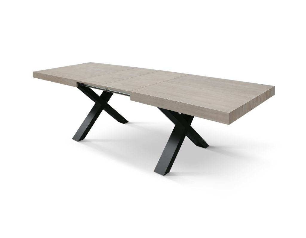 Tavolo Da Pranzo Rotondo In Vetro 80 Cm Con Gambe Incrociate Nere - Design Moderno Industriale, Piedini Regolabili, Facile Montaggio - Per Cucina E Sala Da Pranzo