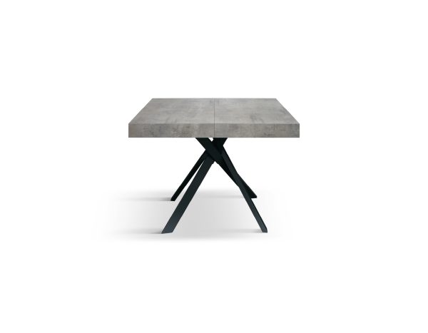 Tavolo allungabile <b> Fulvio </b> da 95 a 145 con gambe incrociate nere