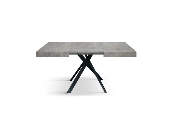 Tavolo allungabile <b> Fulvio </b> da 95 a 145 con gambe incrociate nere - immagine 2