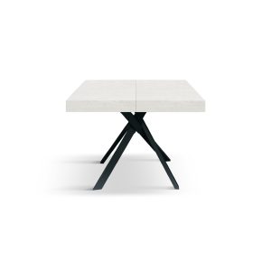 Tavolo allungabile <b> Eva </b> da 95 a 145 con gambe incrociate nere