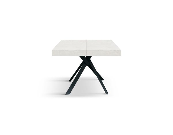 Tavolo allungabile <b> Eva </b> da 95 a 145 con gambe incrociate nere