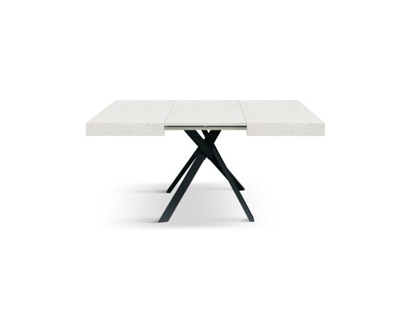 Tavolo allungabile <b> Eva </b> da 95 a 145 con gambe incrociate nere - immagine 2