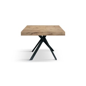Tavolo allungabile <b> Leonardo </b> da 95 a 145 con gambe incrociate nere