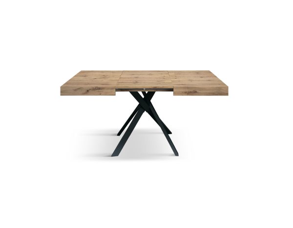 Tavolo allungabile <b> Leonardo </b> da 95 a 145 con gambe incrociate nere - immagine 2