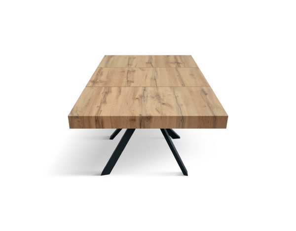 Tavolo allungabile <b> Leonardo </b> da 95 a 145 con gambe incrociate nere - immagine 10