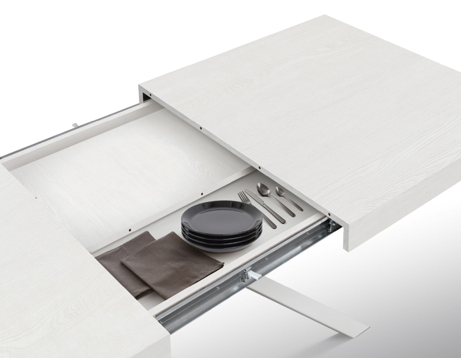 Set di 2 sedie pieghevoli in metallo con piastrelle in ceramica bianche e nere Comiso