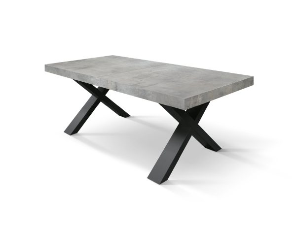 Tavolo allungabile <b> Marco  </b> da 180 a 260 con gambe incrociate nere - immagine 28