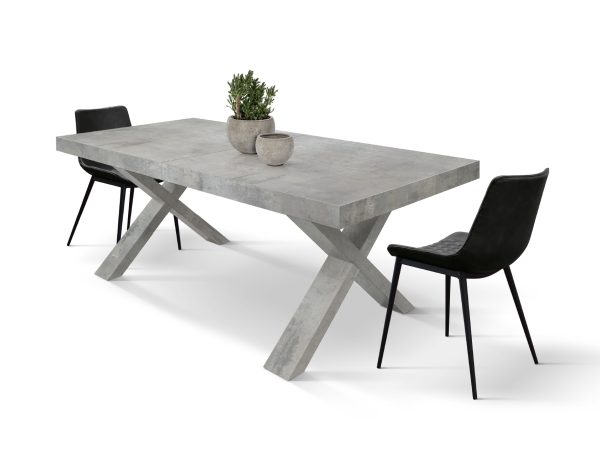 Tavolo allungabile <b> Marco  </b> da 180 a 260 con gambe incrociate nere - immagine 31