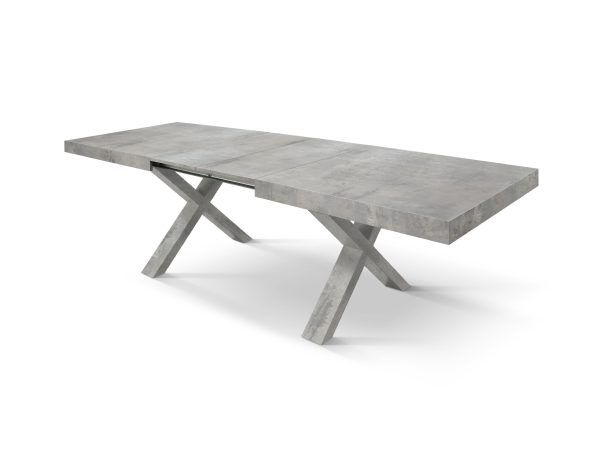 Tavolo allungabile <b> Marco  </b> da 180 a 260 con gambe incrociate nere - immagine 34