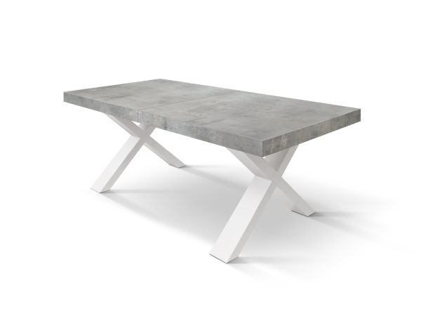 Tavolo allungabile <b> Marco  </b> da 180 a 260 con gambe incrociate nere - immagine 36