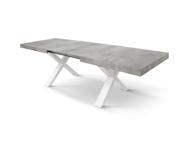 Tavolo allungabile <b> Marco  </b> da 180 a 260 con gambe incrociate nere - immagine 38