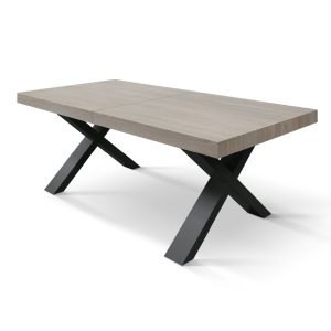 Tavolo allungabile <b> Sofia  </b> da 160 a 240 con gambe incrociate nere