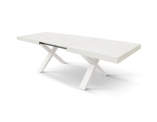 Tavolo allungabile <b> Marco  </b> da 180 a 260 con gambe incrociate nere - immagine 58