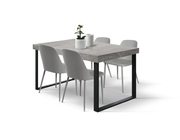 Tavolo allungabile <b> Rosanna</b> da 160 a 220 con gambe nere a U - immagine 13