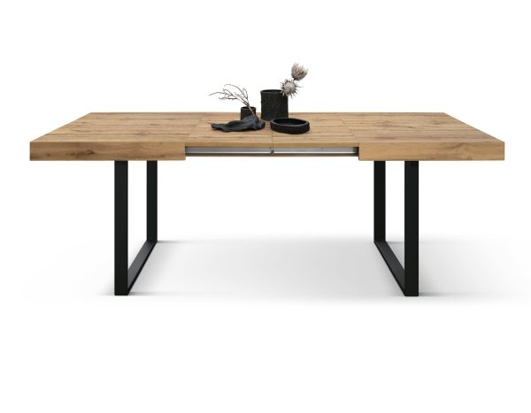 Tavolo allungabile <b> Carla </b> da 160 a 240 con gambe nere a U - immagine 7