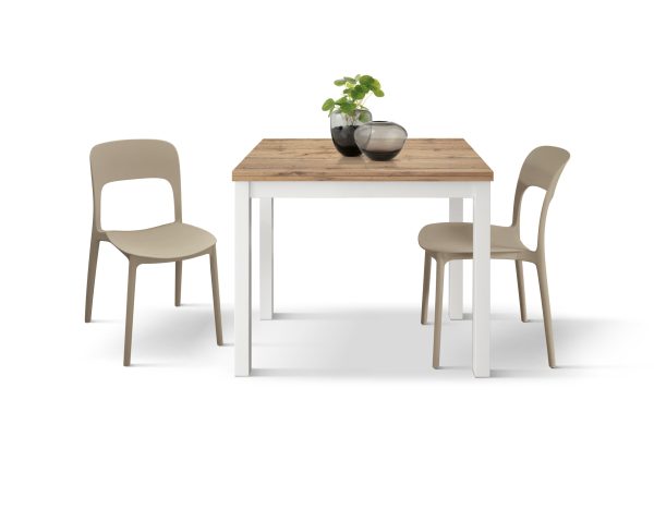 Tavolo allungabile <b>Giuliano</b> da 90 a 180 basamento bianco - immagine 3