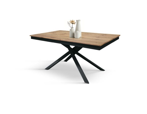 Tavolo allungabile <b> Antonio  </b> con gambe incrociate nere - immagine 5