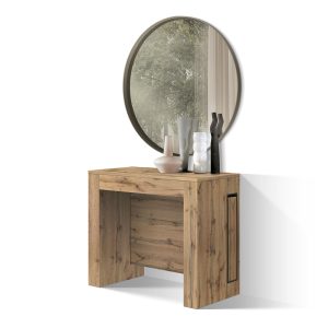 Tavolo consolle allungabile <b> Elvire  </b> con porta prolunghe