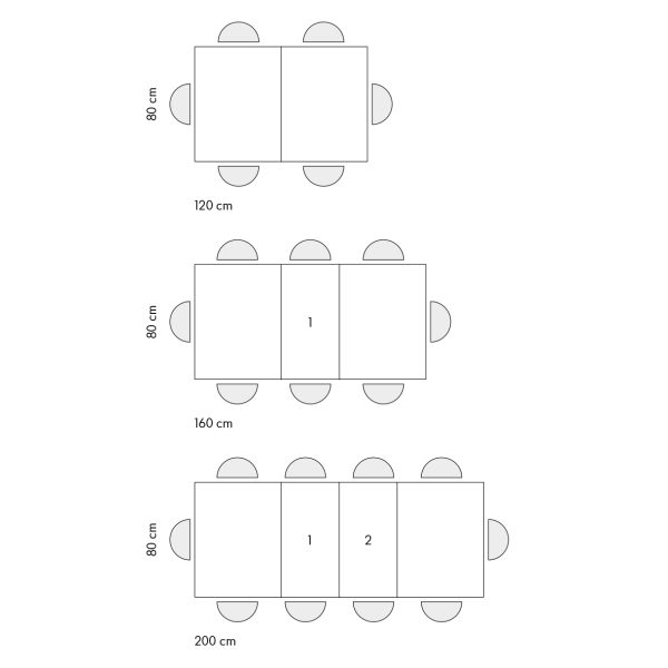 Tavolo allungabile <b> Anna </b> da 120 a 200 - immagine 6