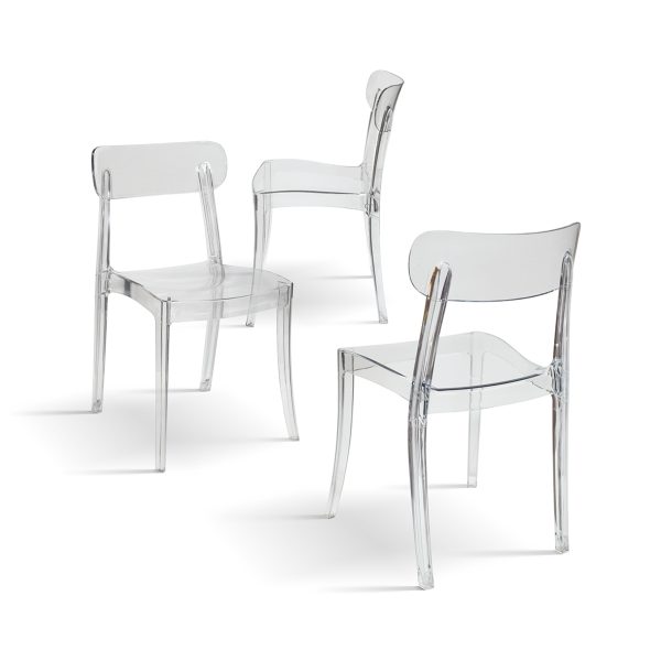 Sedia <b> Colette trasparente </b> <br> <b> set da 4 sedie </b> - immagine 2