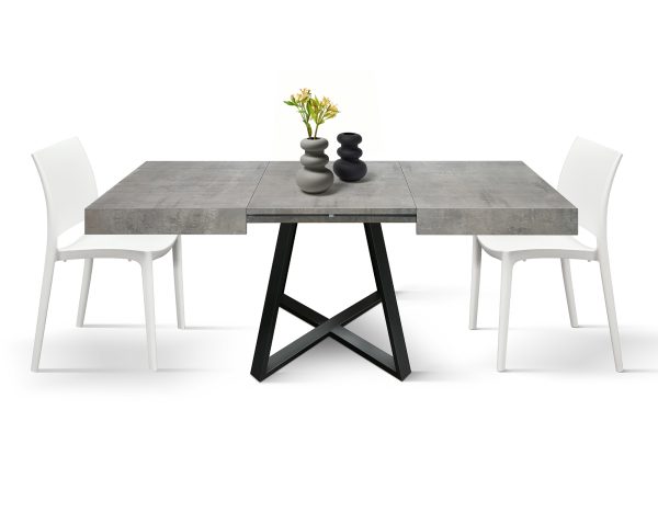 Tavolo allungabile <b> Mimì</b> da 95 a 145 con gambe incrociate nere - immagine 4