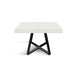 Tavolo allungabile <b> Ariel </b> da 95 a 145 con gambe incrociate nere