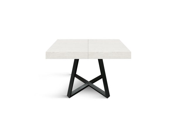 Tavolo allungabile <b> Ariel </b> da 95 a 145 con gambe incrociate nere