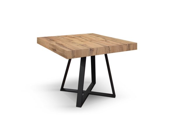Tavolo allungabile <b> Bruno </b> da 95 a 145 con gambe incrociate nere - immagine 3