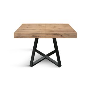 Tavolo allungabile <b> Bruno </b> da 95 a 145 con gambe incrociate nere