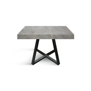 Tavolo allungabile <b> Mimì</b> da 95 a 145 con gambe incrociate nere