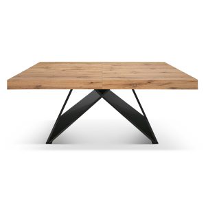 Tavolo allungabile rovere rustico con gambe incrociate M