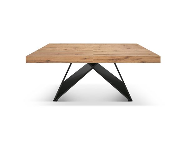 Tavolo allungabile rovere rustico con gambe incrociate M