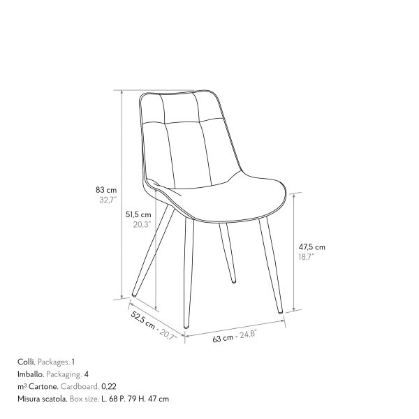 Sedia <b> Agata set da 4</b> - immagine 6