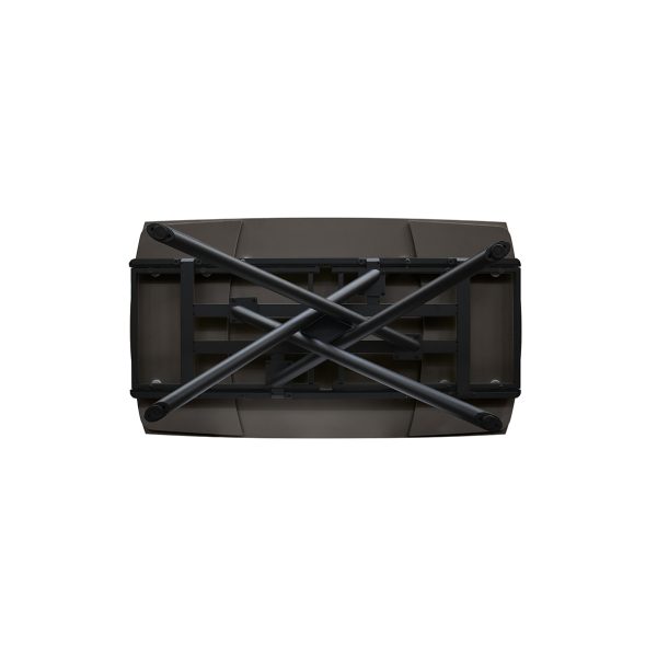 Tavolo allungabile in ceramica nero sahara con gambe tubolari - immagine 3