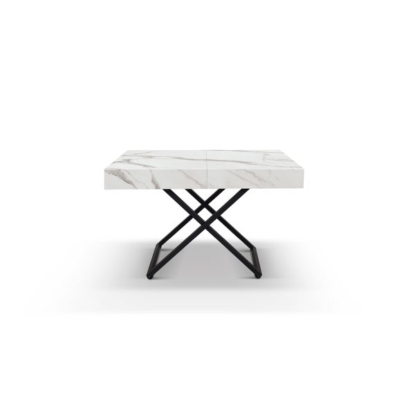 Tavolo sollevabile <b> Ida</b> da 120 a 220 con gambe incrociate nere - immagine 4
