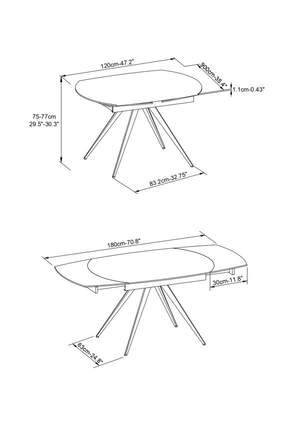 Tavolo allungabile in ceramica <b> Lavinia </b> - immagine 11