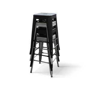 Sgabello in metallo set da 4 - altezza 66cm