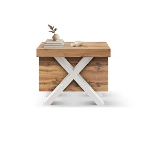 consolle allungabile <b> Grazia </b> da 45 a 402 con gambe bianche a X