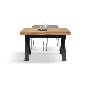 Tavolo allungabile <b> Silvia </b> da 120 a 320 con gambe nere a X