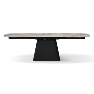 Tavolo in ceramica terra nova con base nera