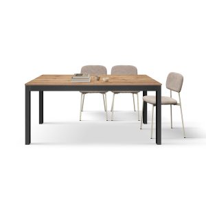 Tavolo allungabile <b> Thomas </b> da 140 a 220 con gambe nere