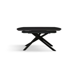 Tavolo allungabile in ceramica nero sahara con gambe nere